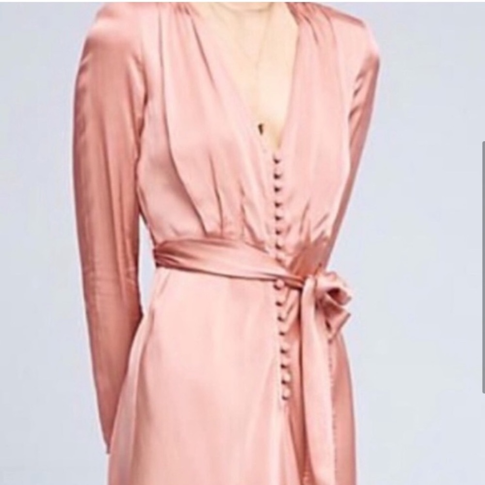 - Anthropologie rose blush midi dress - Picture 3 of 7